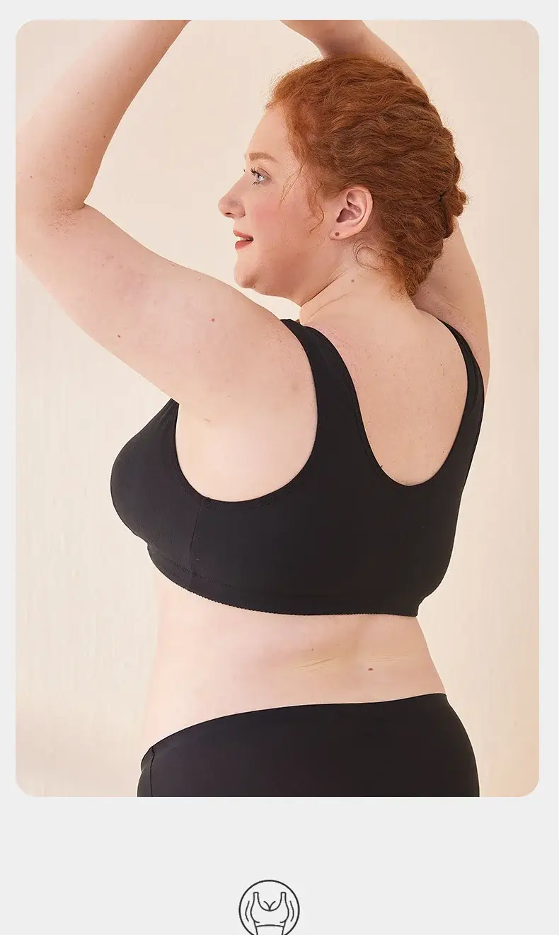 Black Silicone Breast Support Bra with Wide Strap — feature 7
