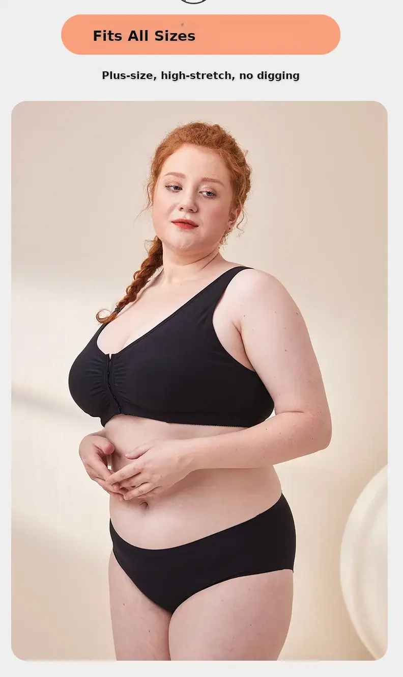 Black Silicone Breast Support Bra with Wide Strap — feature 8
