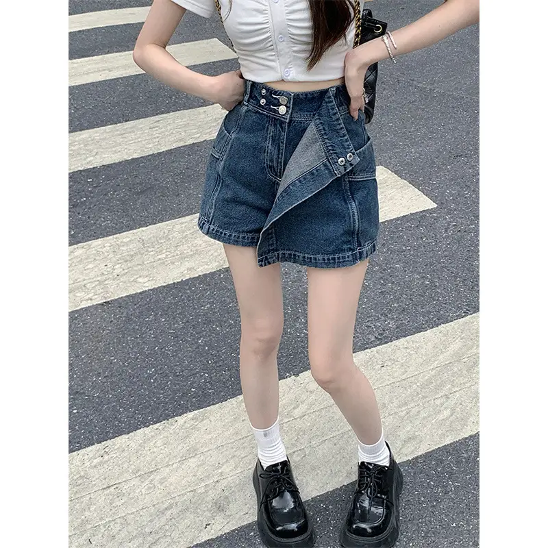 Women Denim Shorts High Waist A-Line Spice Girls - Image 6