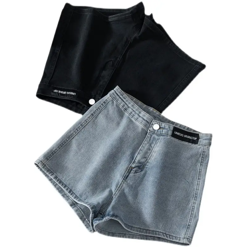 Thin Chic Denim Shorts for Women White - Image 6