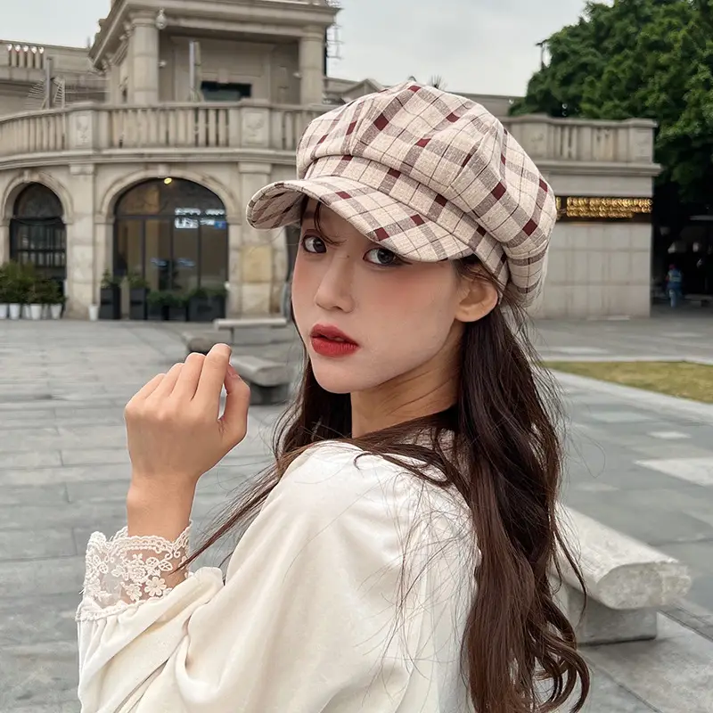 Retro Japanese Octagonal Cap for Men Women Winter Wear