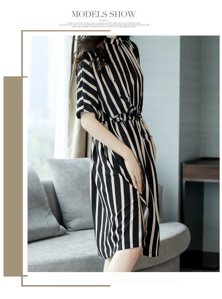 Summer Korean Style Waist Belt Dress for Women — feature 1