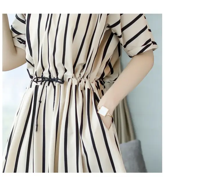 Summer Korean Style Waist Belt Dress for Women — feature 13