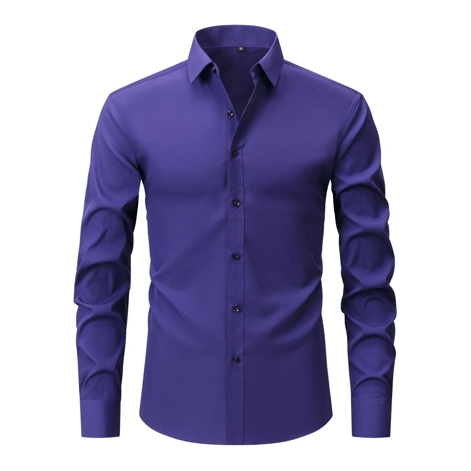 Men's Light Blue Long Sleeve Button Down Shirt - Image 16