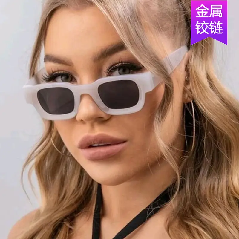 Transparent Gray Square Sunglasses 2022 - Image 19
