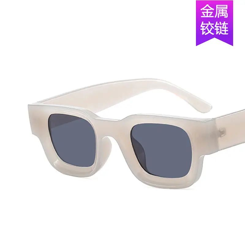 Transparent Gray Square Sunglasses 2022 - Image 21