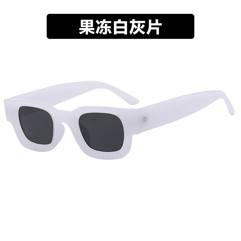 Transparent Gray Square Sunglasses 2022 - Image 2