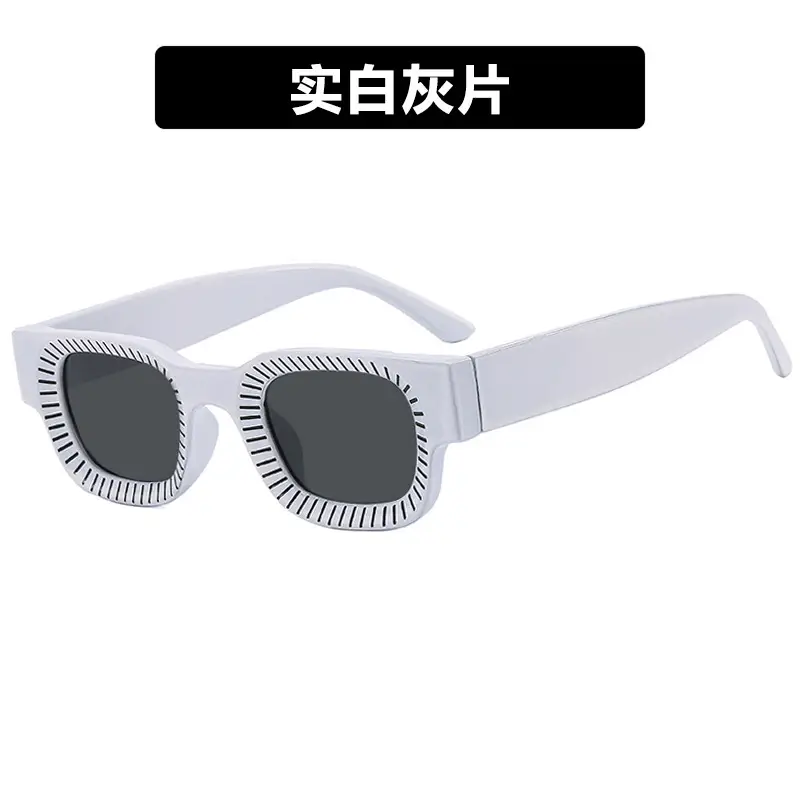 Transparent Gray Square Sunglasses 2022 - Image 3