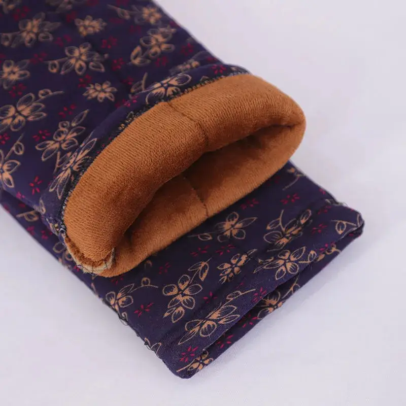 Fleece Lined High Waist Leggings for Women Warm Thick Cotton
