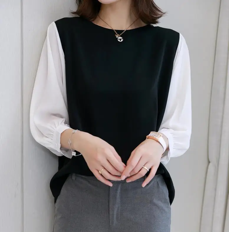 7-Color Fake Two-Piece T-Shirt Top for Women - Image 3