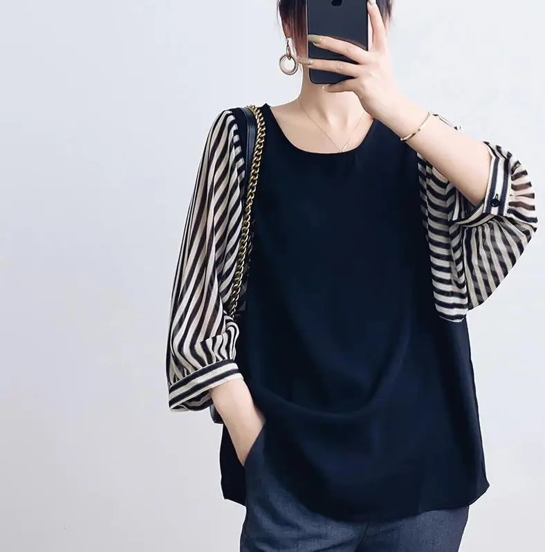 7-Color Fake Two-Piece T-Shirt Top for Women - Image 6