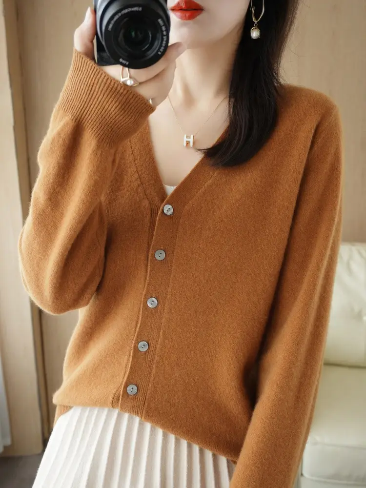 2024 New V-Neck Knitted Cardigan Women Plus Size - Image 17
