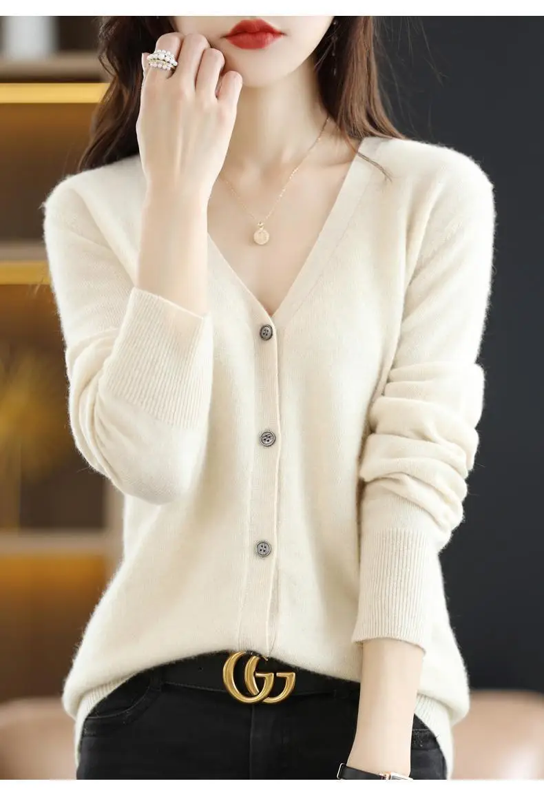 2024 New V-Neck Knitted Cardigan Women Plus Size — feature 18