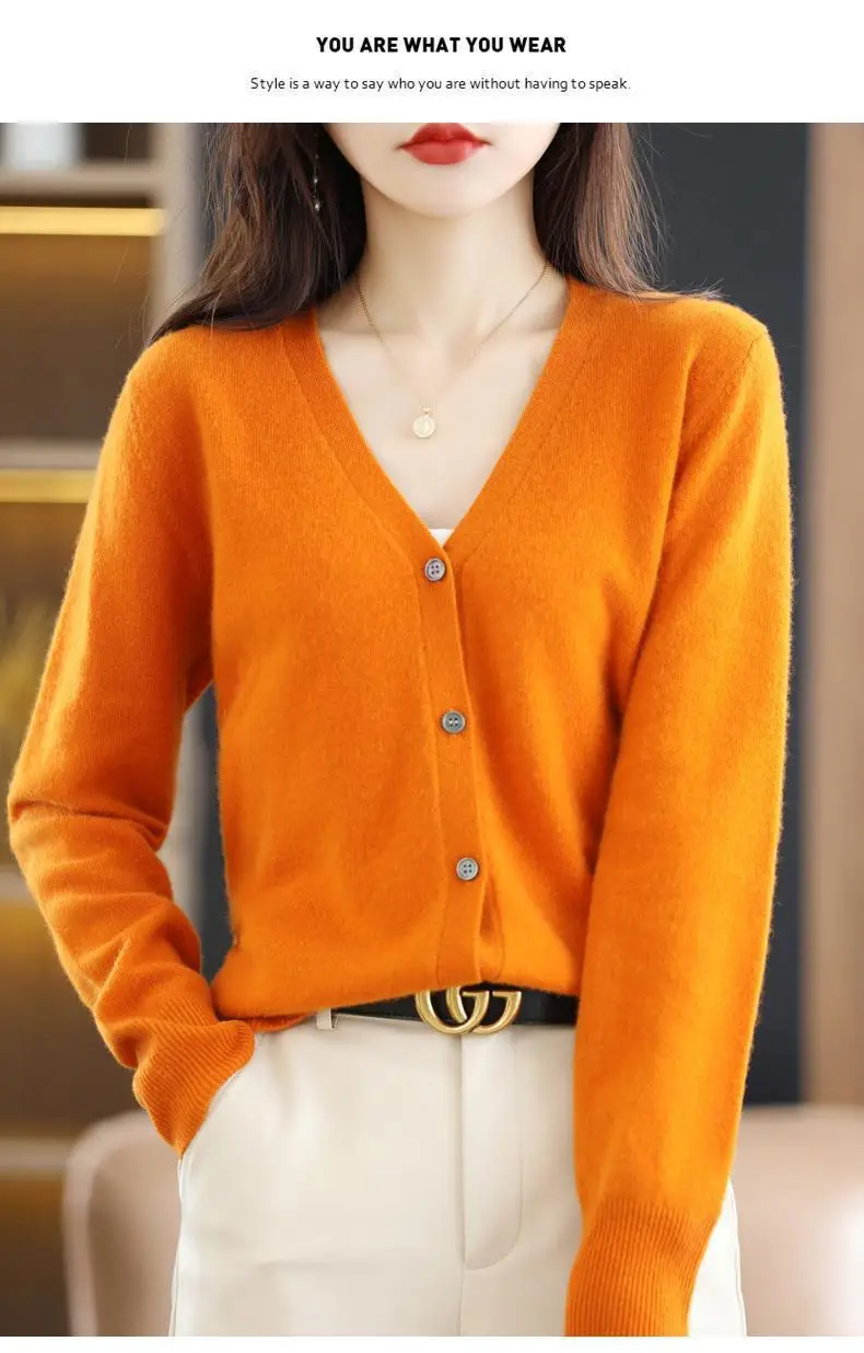 2024 New V-Neck Knitted Cardigan Women Plus Size — feature 20