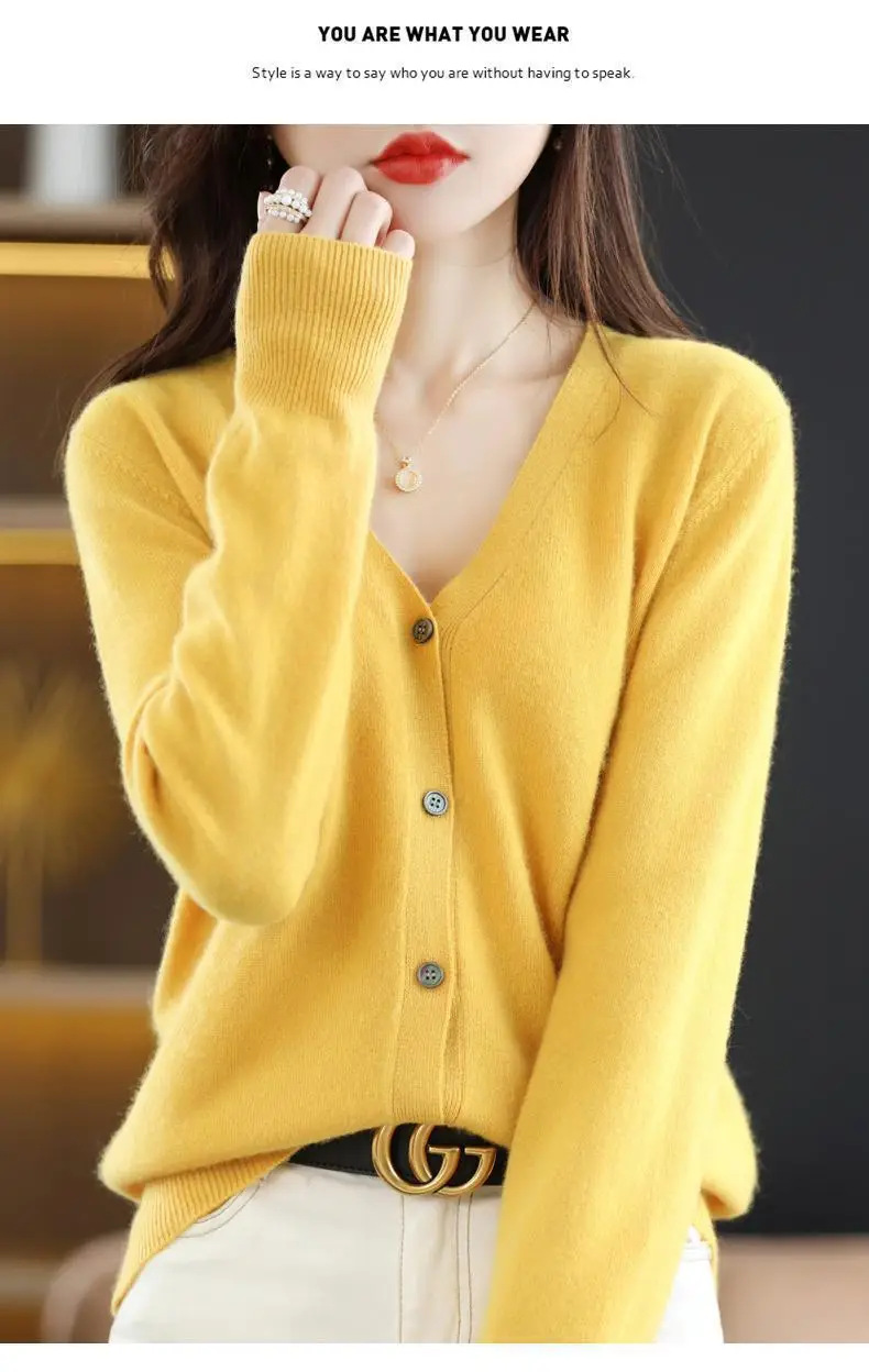 2024 New V-Neck Knitted Cardigan Women Plus Size — feature 24