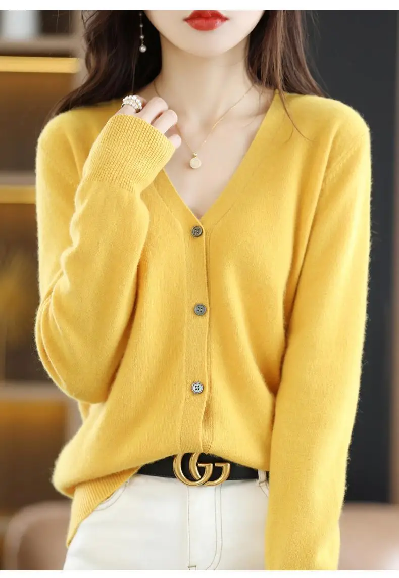 2024 New V-Neck Knitted Cardigan Women Plus Size — feature 25