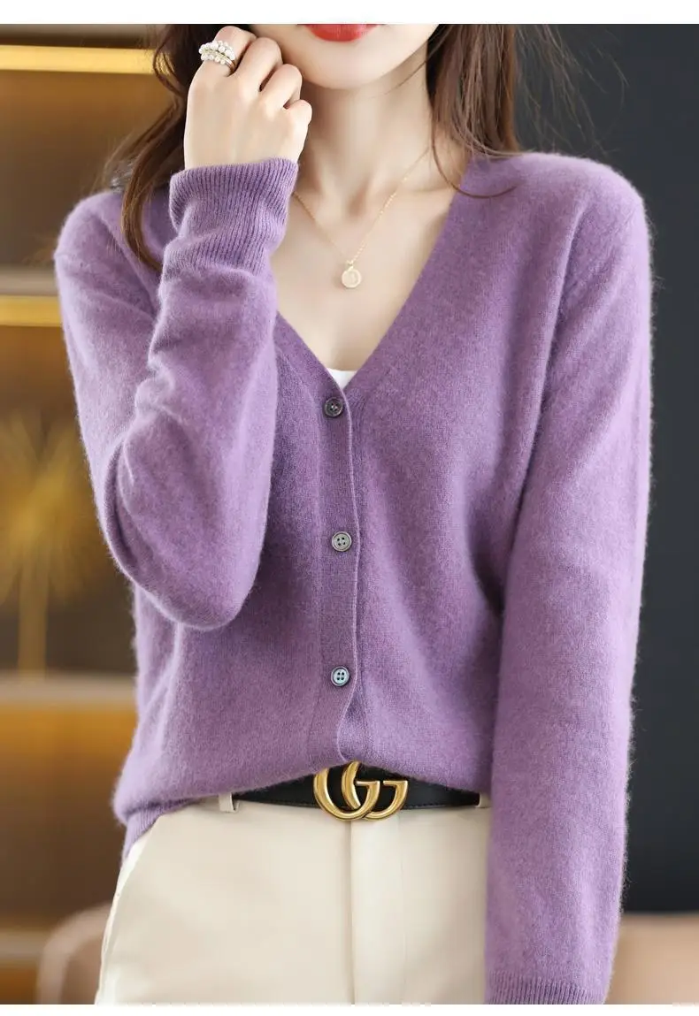 2024 New V-Neck Knitted Cardigan Women Plus Size — feature 28