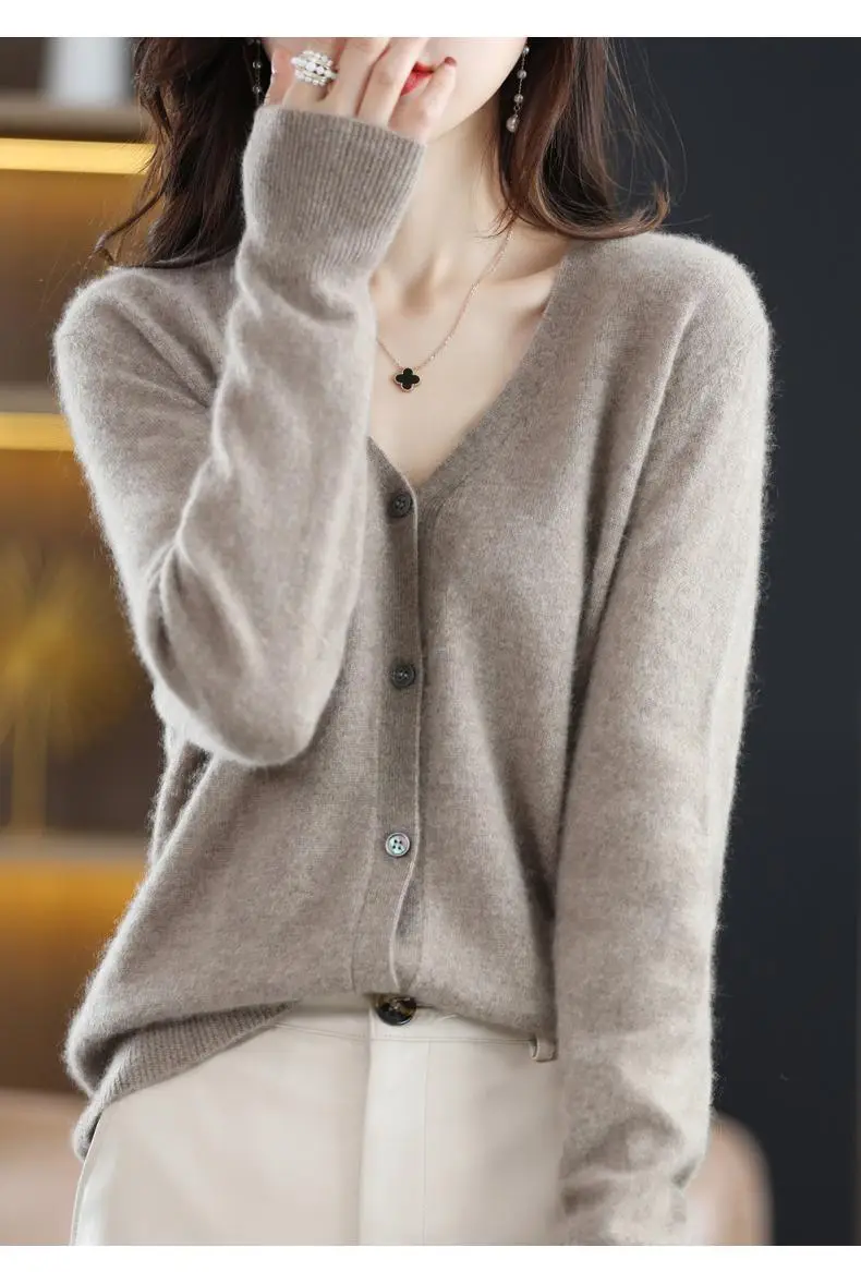 2024 New V-Neck Knitted Cardigan Women Plus Size — feature 36