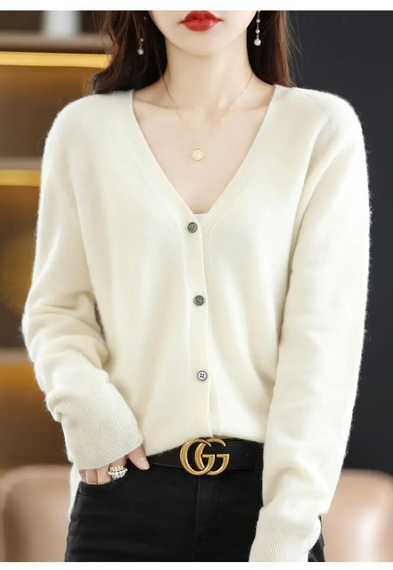 2024 New V-Neck Knitted Cardigan Women Plus Size — feature 41