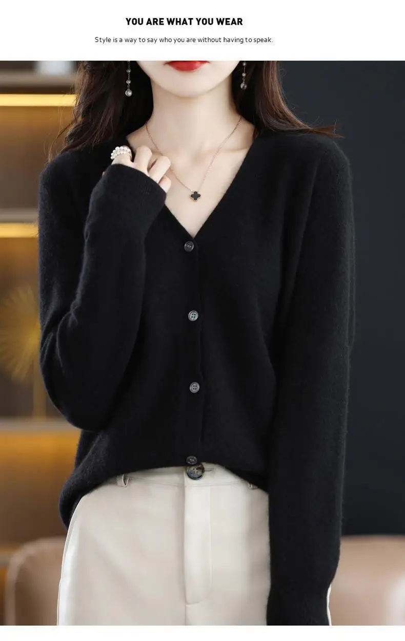 2024 New V-Neck Knitted Cardigan Women Plus Size — feature 48