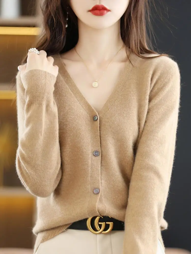 2024 New V-Neck Knitted Cardigan Women Plus Size - Image 10