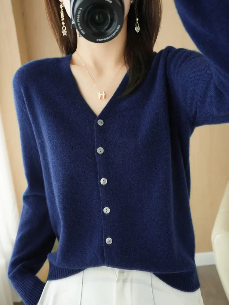 2024 New V-Neck Knitted Cardigan Women Plus Size - Image 15
