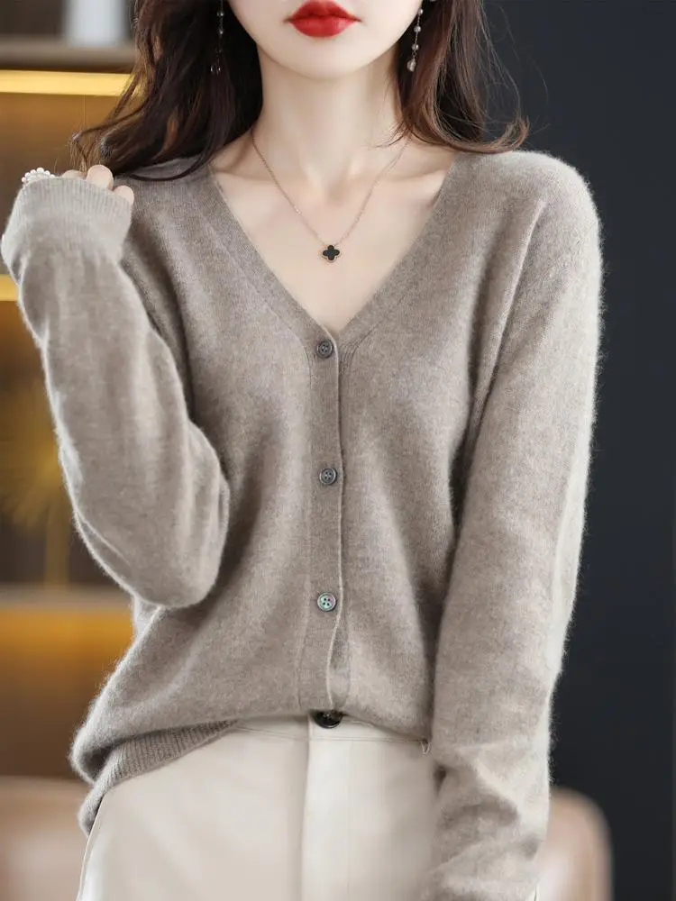 2024 New V-Neck Knitted Cardigan Women Plus Size - Image 5
