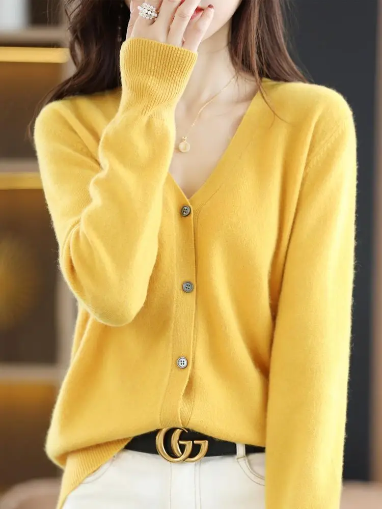 2024 New V-Neck Knitted Cardigan Women Plus Size - Image 7