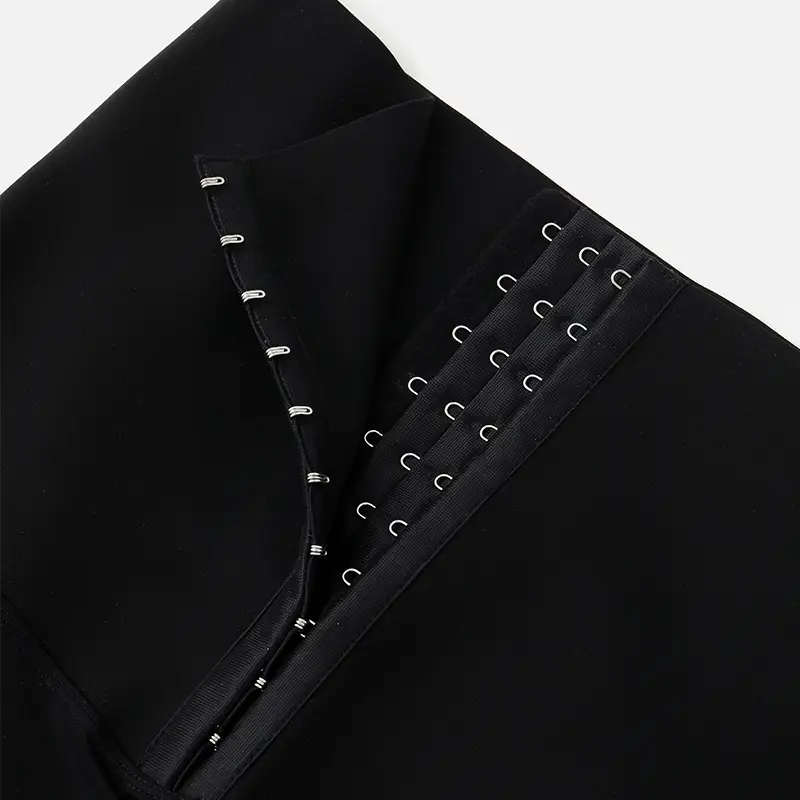 Black Buttoned Yoga Pants Nine Point Length Slimming Leggings - Image 4