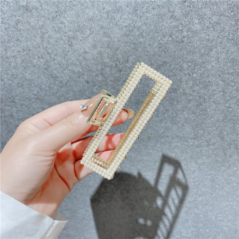 Electroplated Pearl Cyber Hair Clip for Women - Image 18