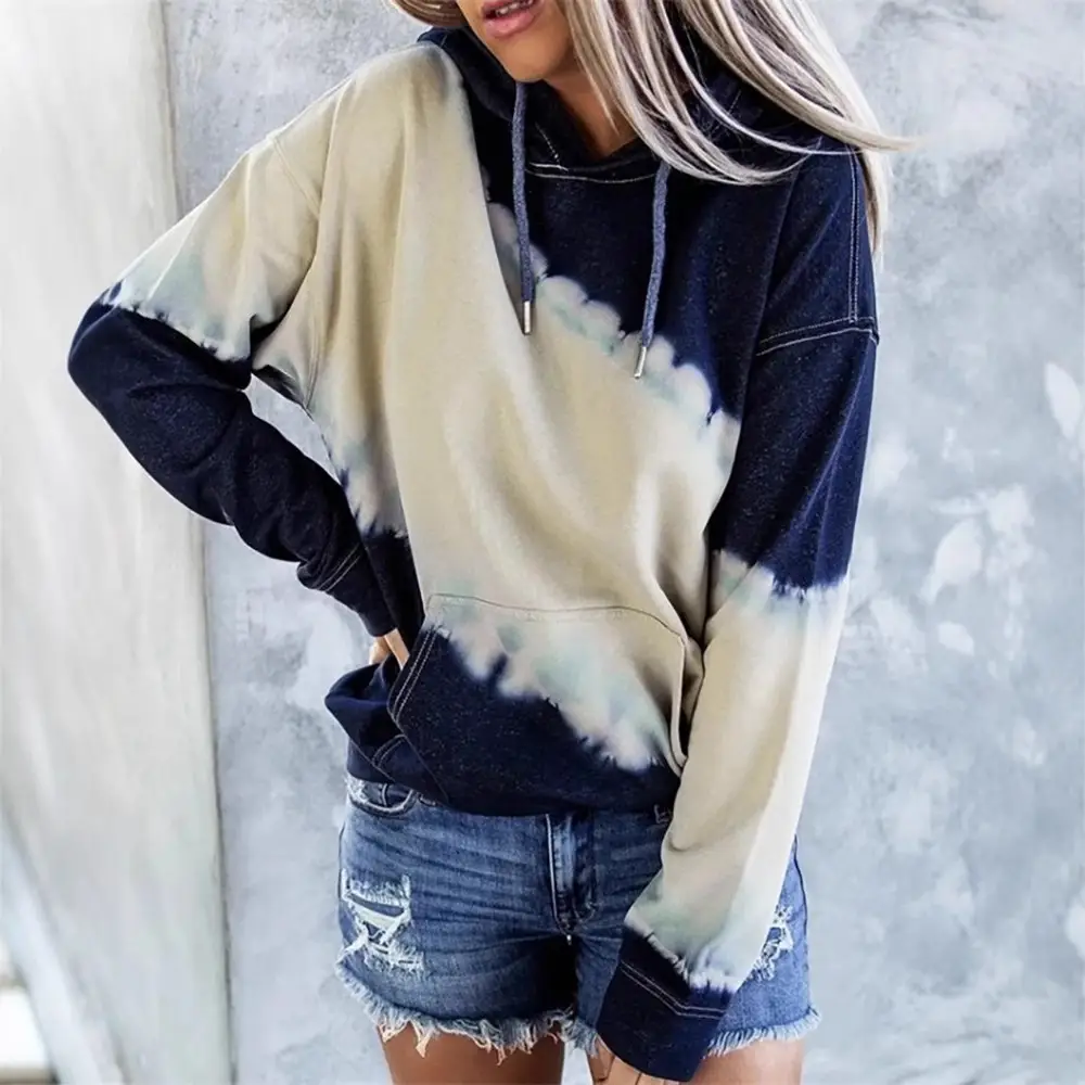 Women Hooded Gradient Sweatshirt Long Sleeve Loose Fit - Image 4