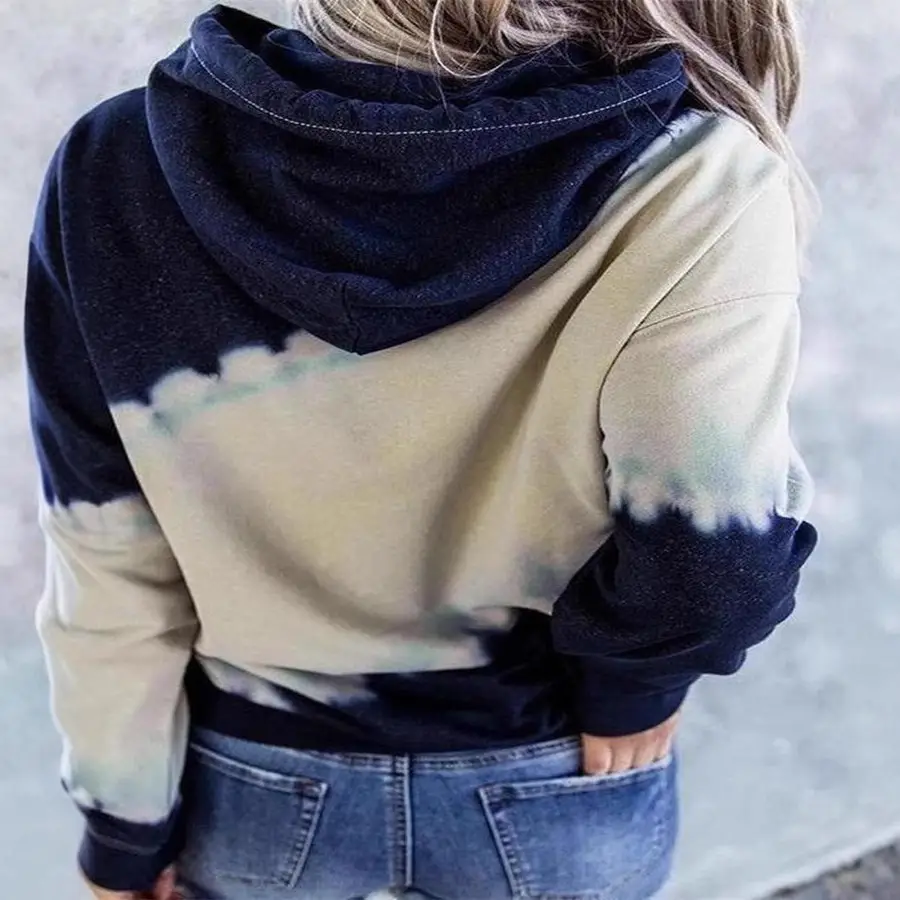 Women Hooded Gradient Sweatshirt Long Sleeve Loose Fit - Image 5