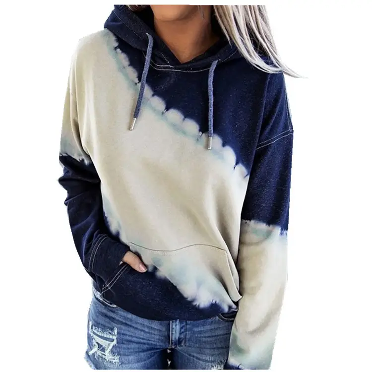Women Hooded Gradient Sweatshirt Long Sleeve Loose Fit - Image 6