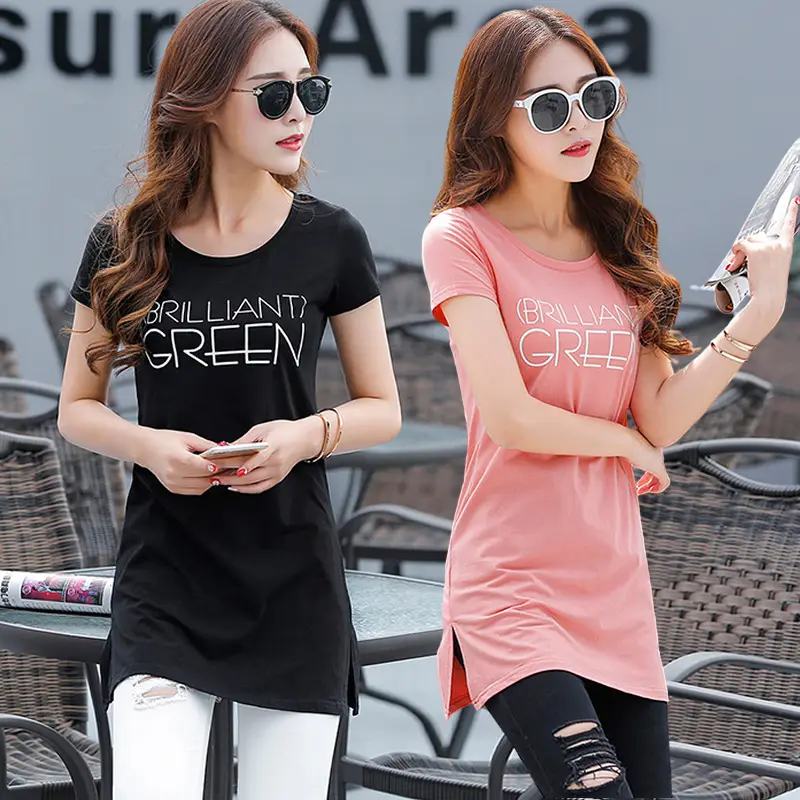 Women Cotton Letter T-Shirt Orange Large - Image 6