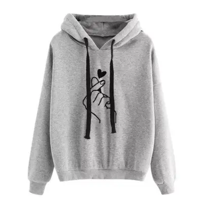 2021 Women's Printed Hooded Sweatshirt Plus Size - Image 3