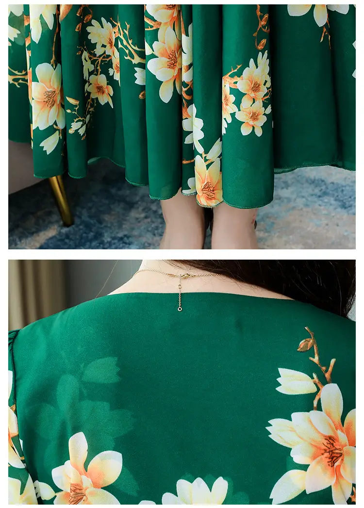 2025 Long Sleeve Floral Red Dress for Women — feature 22