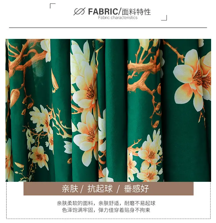 2025 Long Sleeve Floral Red Dress for Women — feature 8