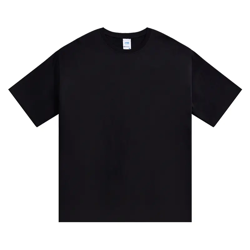 Men's Plain Cotton T-Shirt Beige 270g - Image 2