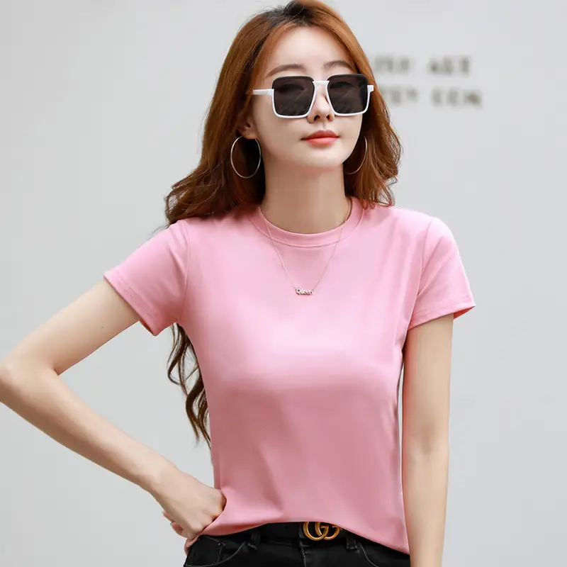 Women Blue Slim Fit T-Shirt Summer Wear - Image 8