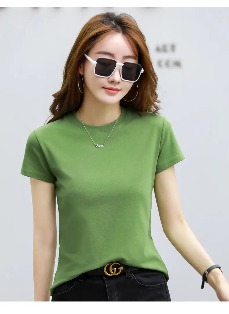 Women Blue Slim Fit T-Shirt Summer Wear — feature 12