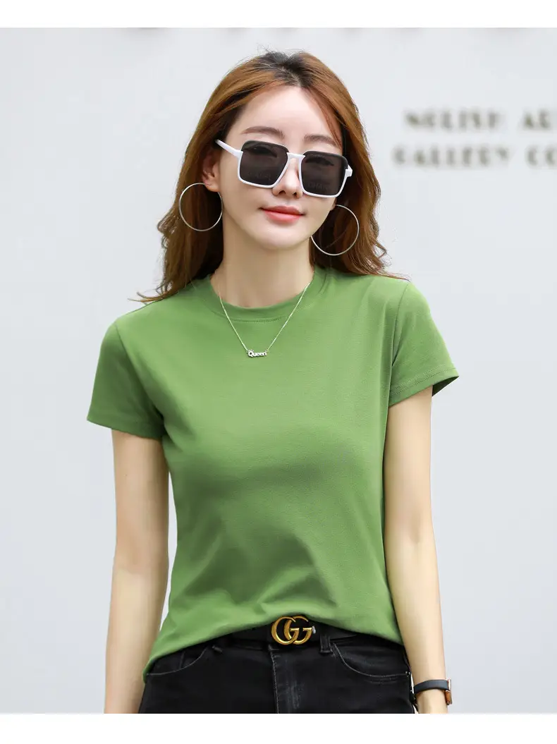 Women Blue Slim Fit T-Shirt Summer Wear — feature 13
