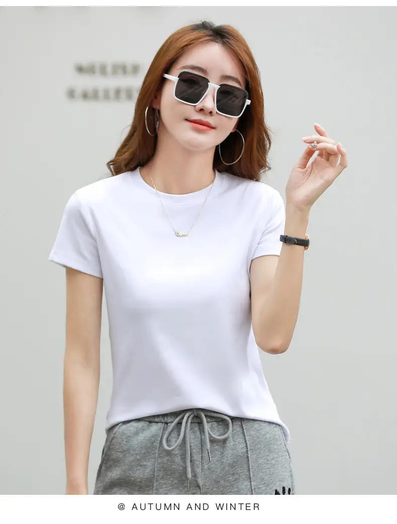 Women Blue Slim Fit T-Shirt Summer Wear — feature 15