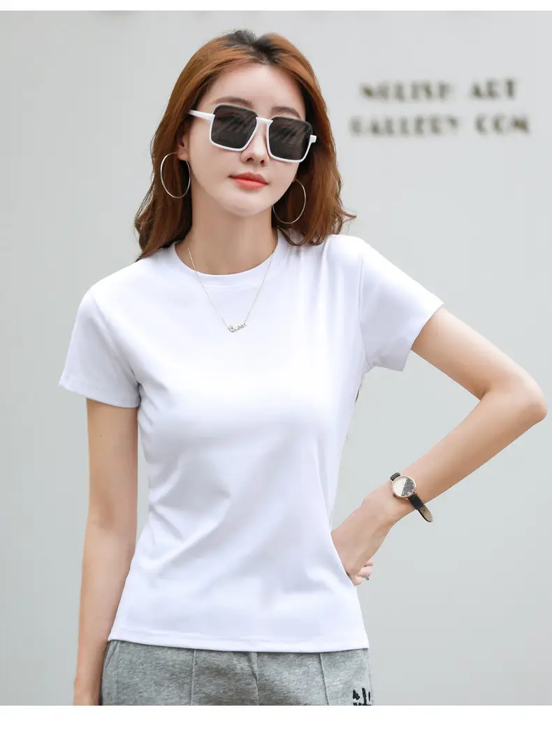 Women Blue Slim Fit T-Shirt Summer Wear — feature 18