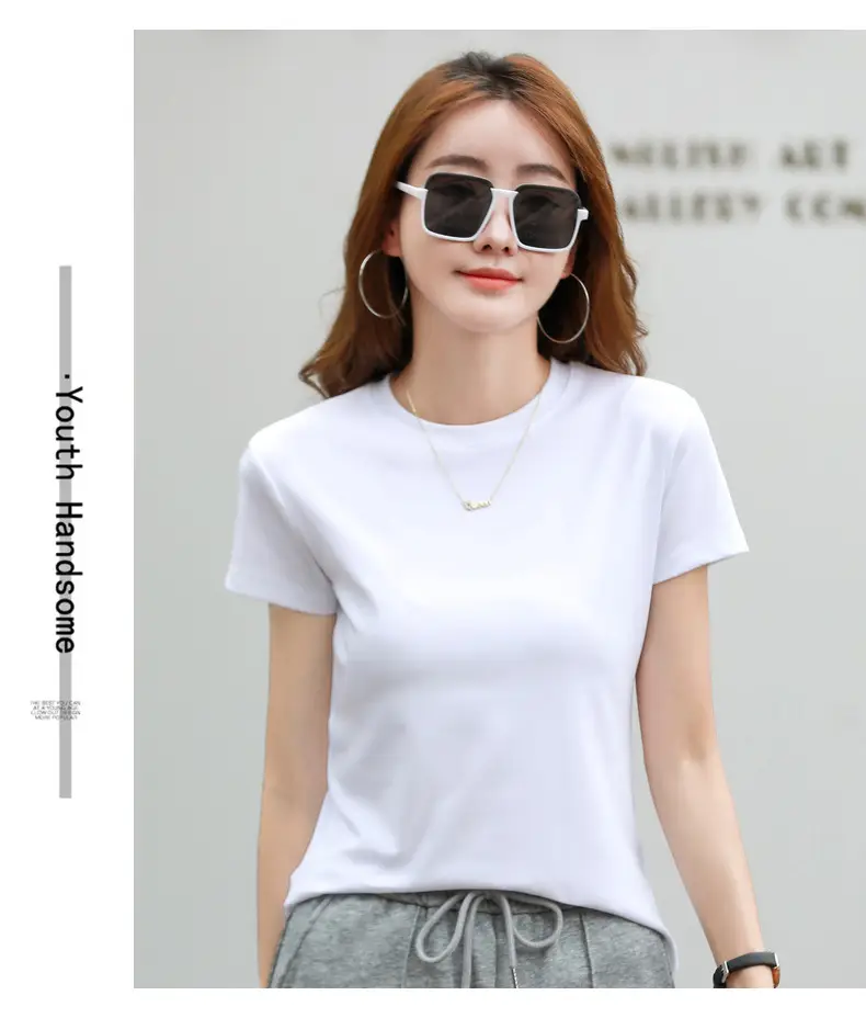 Women Blue Slim Fit T-Shirt Summer Wear — feature 19