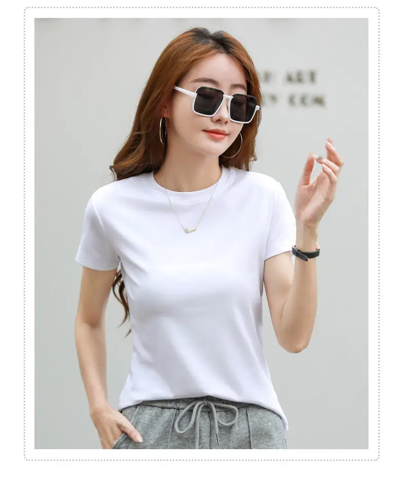 Women Blue Slim Fit T-Shirt Summer Wear — feature 20