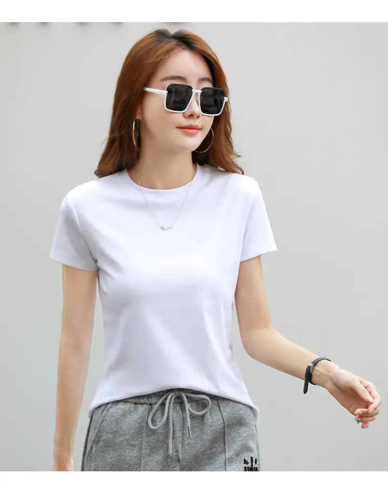Women Blue Slim Fit T-Shirt Summer Wear — feature 21