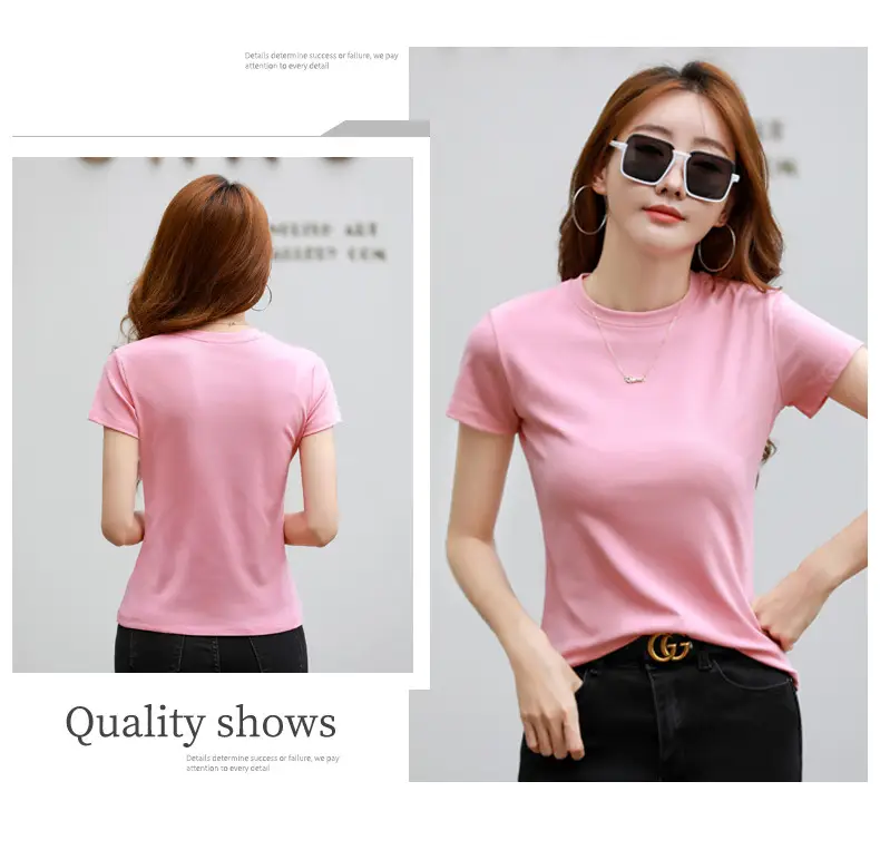 Women Blue Slim Fit T-Shirt Summer Wear — feature 42