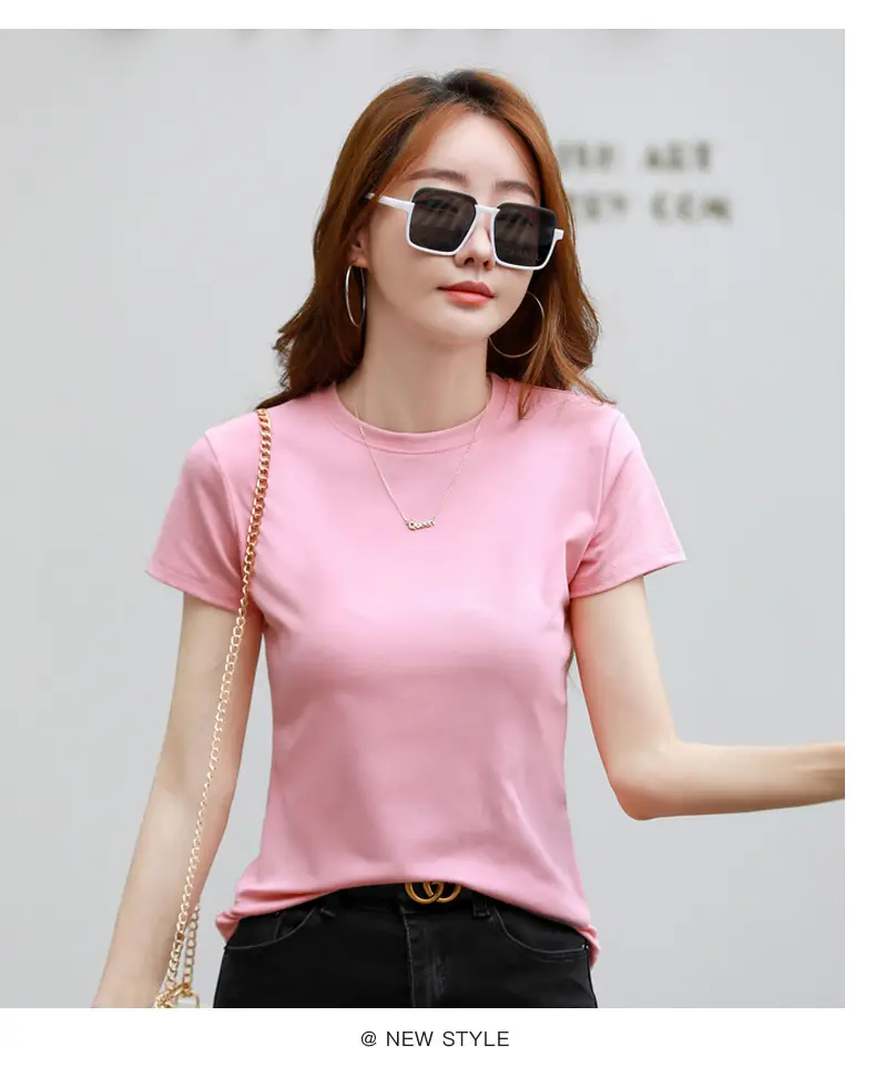 Women Blue Slim Fit T-Shirt Summer Wear — feature 44