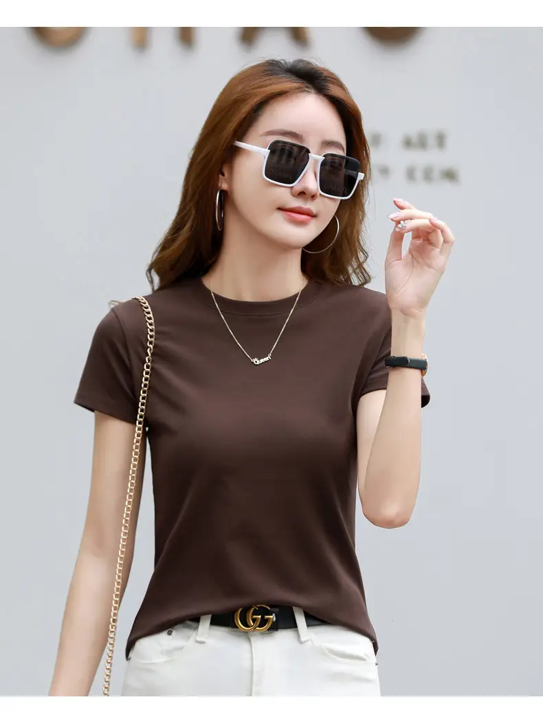 Women Blue Slim Fit T-Shirt Summer Wear — feature 51