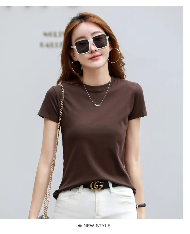 Women Blue Slim Fit T-Shirt Summer Wear — feature 52
